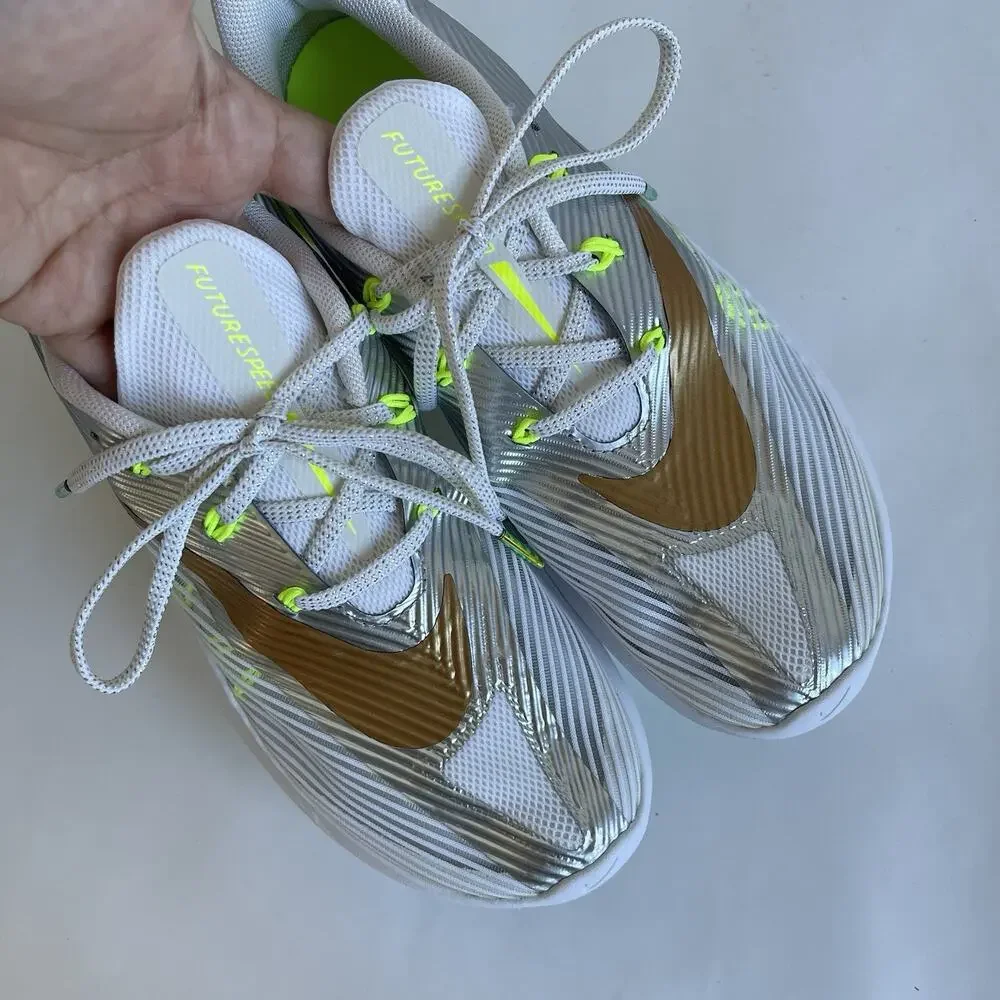 Nike‎ Future Speed Running Shoes Size 6 Youth Chrome Silver Metallic Sneakers
